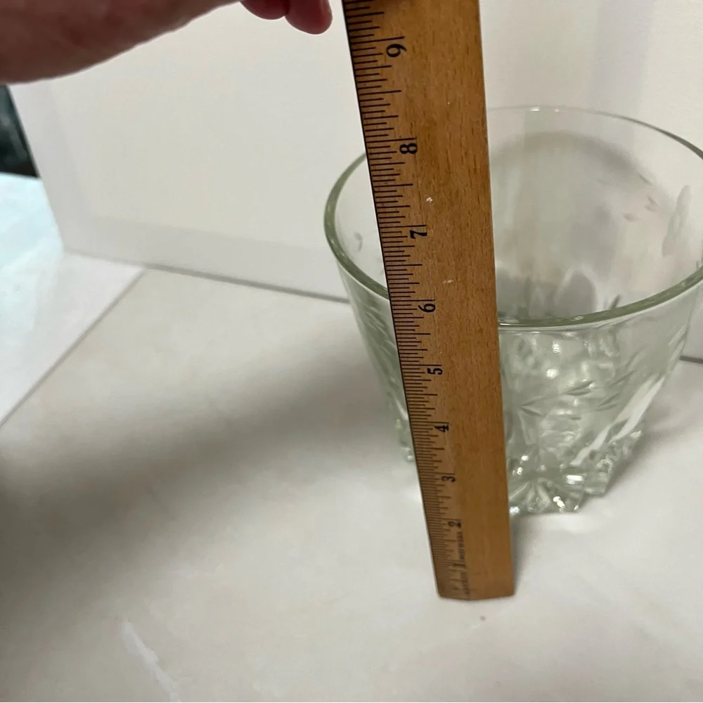 Princess House Heritage Crystal Ice Bucket VTG Etched Glass